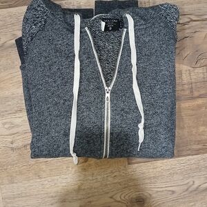 Volcom Women's Gray Zip Up Sweater